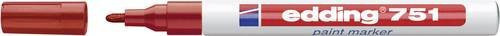 Edding Lackmarker 751 Permanent Marker in Rot mit 1 mm Rundspitze - Bild 1