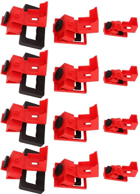 12 Stück Lockout Tagout Kit Sperrvorrichtung für einpolige Leitungsschutzschalter aus Nylon in Rot - Bild 1