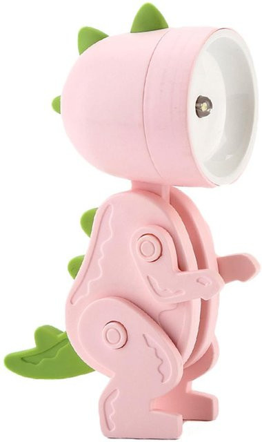 TOMTOP JMS Dinosaurier LED-Nachtlicht für Kinder in Rosa mit verstellbarem Winkel - Bild 1