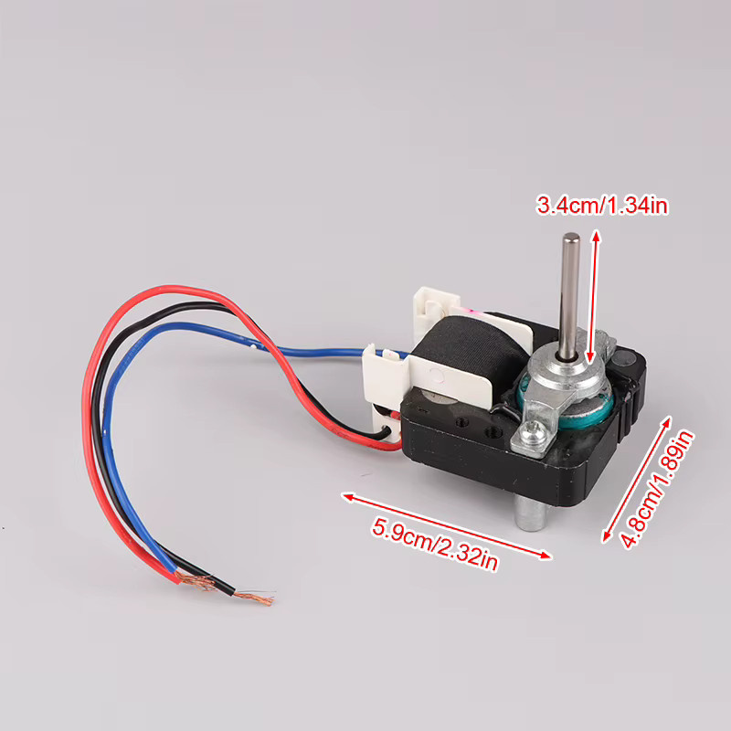 HUXUAN YJ48 Asynchronmotor für Desktop-Lüfter, 220 V AC, Schwarz, Breite: 5,9 cm, Tiefe: 4,8 cm - Bild 3
