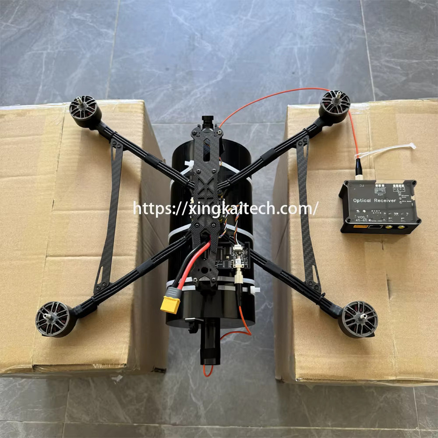 FPV Glasfaser-Drohnen-Kit zur Video- und Datenkommunikation mit 0,26mm Kabel für UAVs in Schwarz - Bild 2