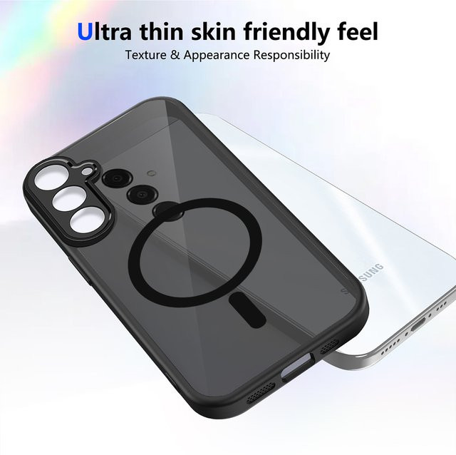 Magnetische kabellose Ladehülle für Samsung Galaxy A57 mit stoßfester matter Rückseite - Bild 1