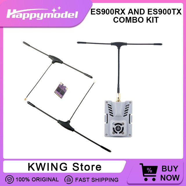 Happymodel ES900RX DUAL TCXO Empfänger und ES900TX Modul Combo Kit mit 915 MHz ExpressLRS Firmware für RC FPV Long Range Racing Drohnen - Bild 1