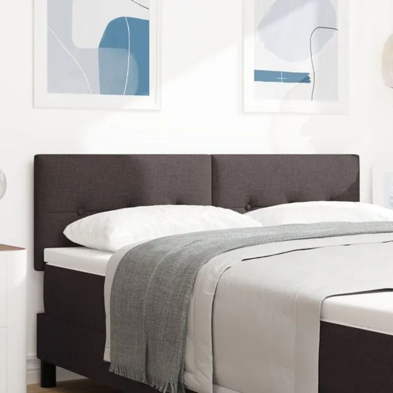 Vidaxl Kopfteil höhenverstellbar in Dunkelbraun und Grau aus Stoff im modernen Design mit einer Breite von 160 cm - Bild 1