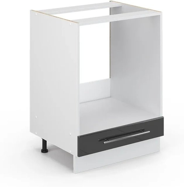 Vicco Herdumbauschrank Fame-Line in Anthrazit Hochglanz und Weiß, Breite: 60 cm - Bild 1