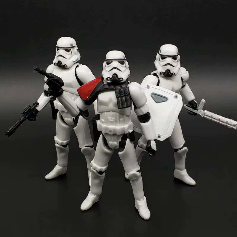 HEROCROSS Star Wars Weißer Soldat Schwarzer Soldat Kommandant, Spielzeugmodell, mobile Puppe - Bild 1