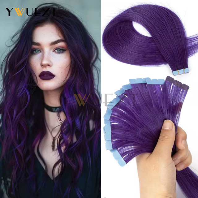 SPIKFN Mini Tape-in Echthaarverlängerungen, Glatt, 12-20 Zoll - Bild 1