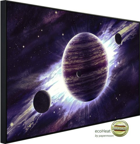 papermoon Infrarotheizung EcoHeat Planeten mit Matt-Effekt in Bunt, App-Steuerung und Überhitzungsschutz - Bild 1