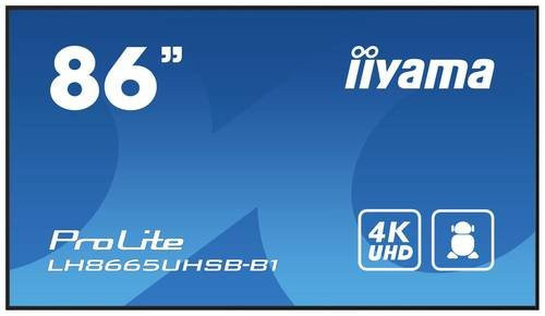 iiyama ProLite LH8665UHSB-B1 Digital Signage Monitor mit 86 Zoll Diagonale, 4K UHD LCD-Display, Android und LED-Hintergrundbeleuchtung - Bild 1