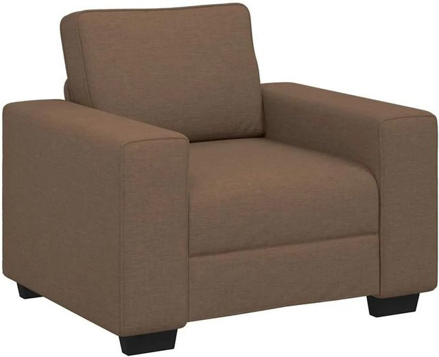 vidaXL Sessel in Braun mit Stoffbezug, moderner Lounge-Sessel mit Armlehnen, B/T/H: 100 x 77 x 82 cm - Bild 1