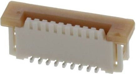 Molex FFC/FPC-Anschluss 9-polig in Weiß mit Goldkontakten, Rastermaß: 1,00 mm, Artikelnummer 526100972 - Bild 1