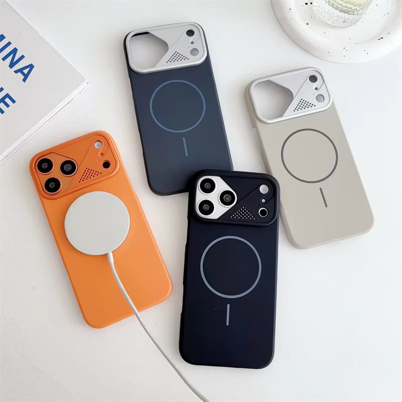SUNWARD Magnetische Matte Hülle für iPhone 17 Pro Max 16 Pro Max 15 Pro Max mit MagSafe Unterstützung in Orange - Bild 2