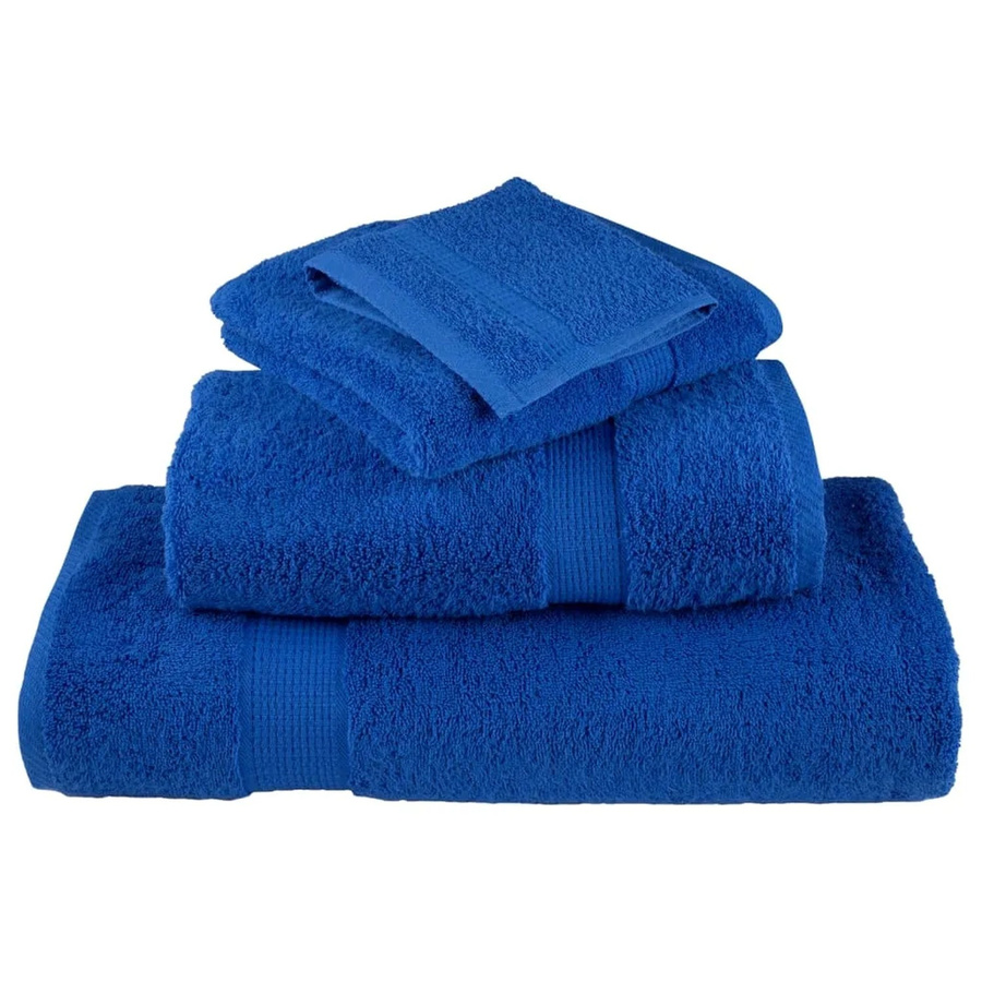 vidaXL Premium-Handtücher SOLUND, 4er-Set, Blau, Baumwolle, 600 g/m², Breite: 50 cm, Länge: 100 cm - Bild 2