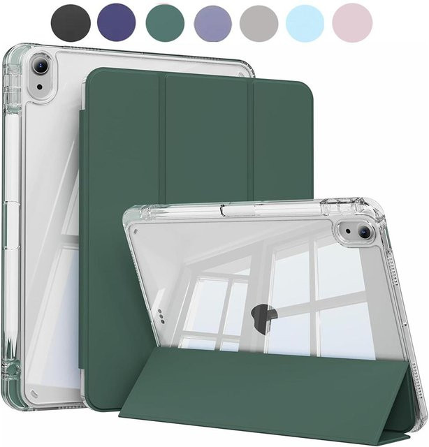 Stoßfeste iPad 10. und 11. Generation Schutzhülle mit Stifthalter, transparente harte Rückseite und weicher TPU-Rahmen, Farbe: transparent - Bild 1