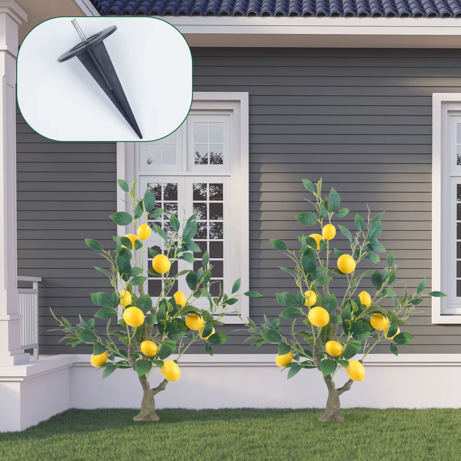 Uflower Künstlicher Zitronenbaum mit Topf als realistische Kunstpflanze für die Dekoration in Haus, Garten und Büro - Bild 2
