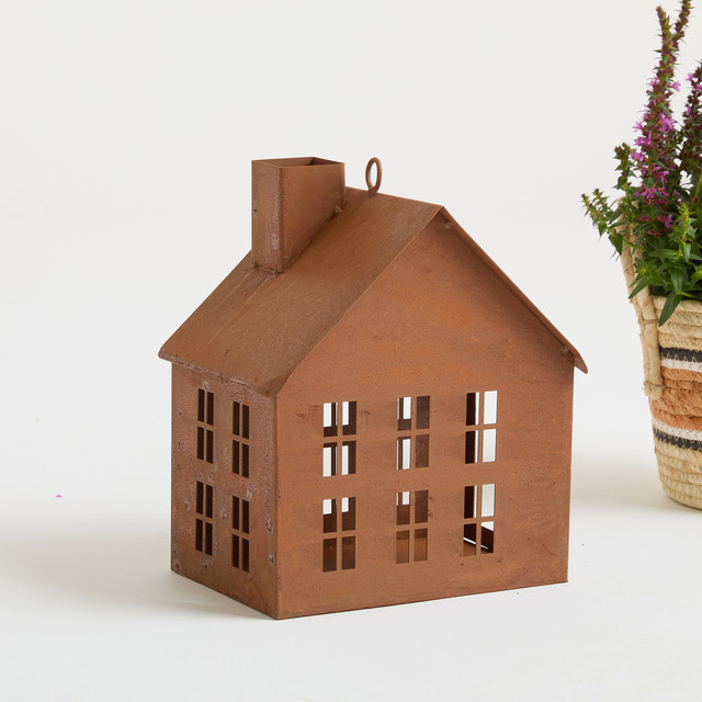 Modernes Deko Haus aus Metall in Braun von BLUME2000 - Bild 1