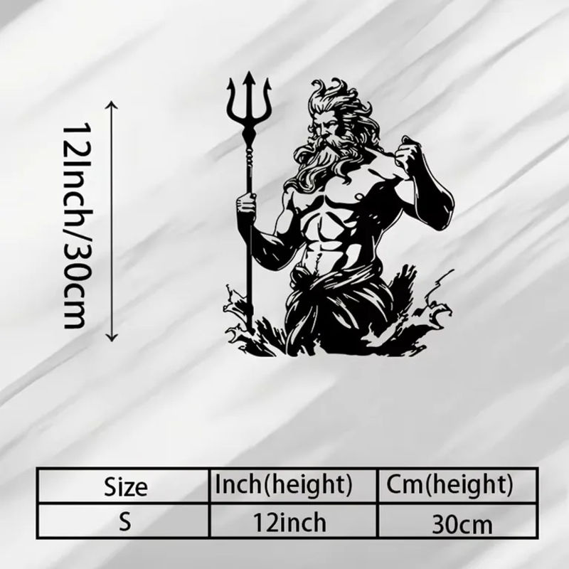 CIFBUY Wandkunst aus Metall Griechische Mythologie Götter Wandbild Schwarz unregelmäßig - Bild 4