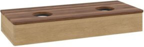 V&B Waschtischunterschrank Antao mit Frontstruktur und Beleuchtung in Honey Oak, B/T/H: 120 x 50 x 19 cm - Bild 1