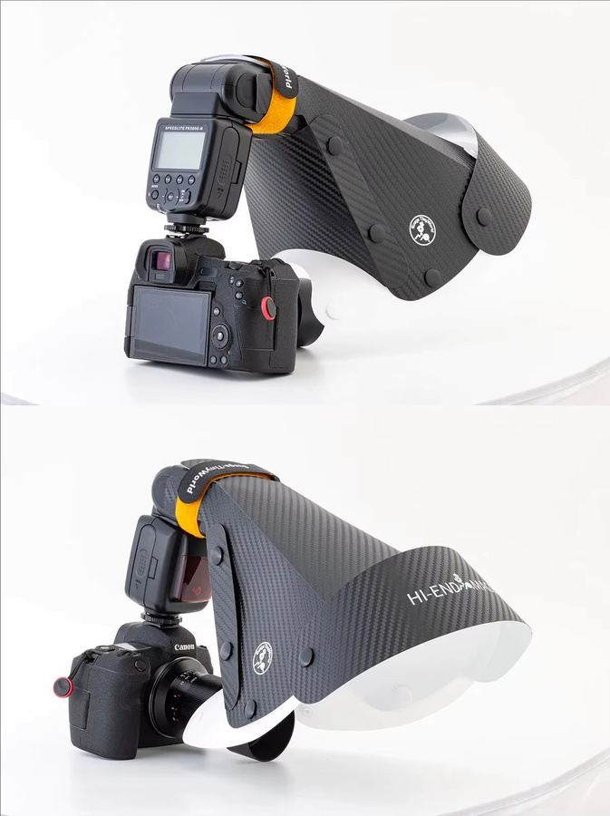 JYYXF Universal Blitz Zubehör Set mit Huf Abdeckung, Diffusor, Softbox, Reflektor und Snoot in Schwarz für Makro-Objektiv Aufnahmen - Bild 3