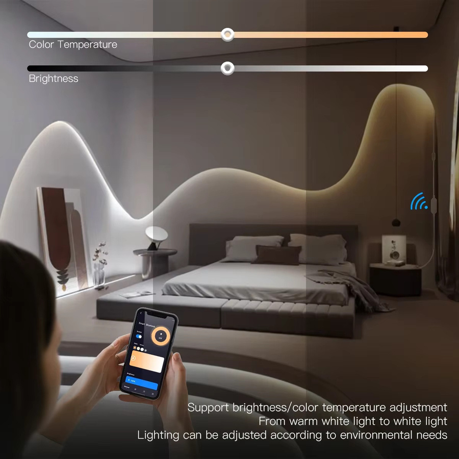 Guillermo Smart Home LED Schrankbeleuchtung Tuya Zigbee, dimmbar, weiß, 12V, mit App-Steuerung und Sprachsteuerung für Alexa und Google Assistant - Bild 4