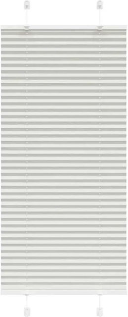 vidaXL Plissee Hellgrau aus Polyester, semi-transparent, B: 65 cm, H: 150 cm - Bild 1