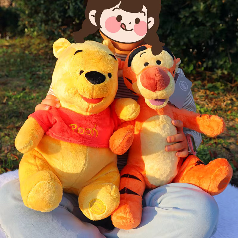 Bandai Disney Winnie Puuh Plüschtiere, Stofftier-Set, Tigger und Pooh Bär - Bild 2