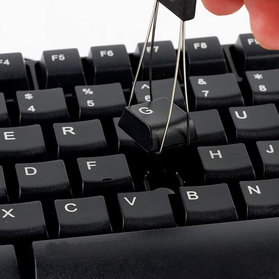 SDYIGOE Tastenkappen-Abzieher aus Edelstahl in Schwarz und Silber für mechanische Tastaturen - Bild 3