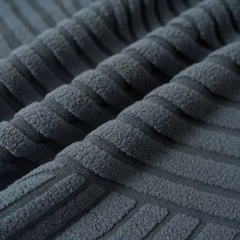 WANERQU Jacquard Stuhlbezug für runde Sessel im skandinavischen Design, elastischer Sitzbezug in Grau - Bild 5