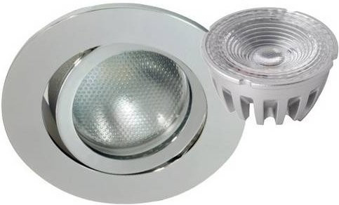 Megatron MT75407 LED-Einbauleuchte in Weiß mit warmweißem Licht und verstellbarem Reflektor - Bild 1