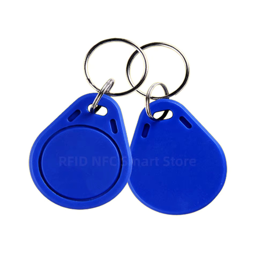 10 Stück Wasserdichte RFID Keyfob Tags von Guang Hongrun, 13,56 MHz UID beschreibbare Klon Schlüssel in Blau - Bild 2