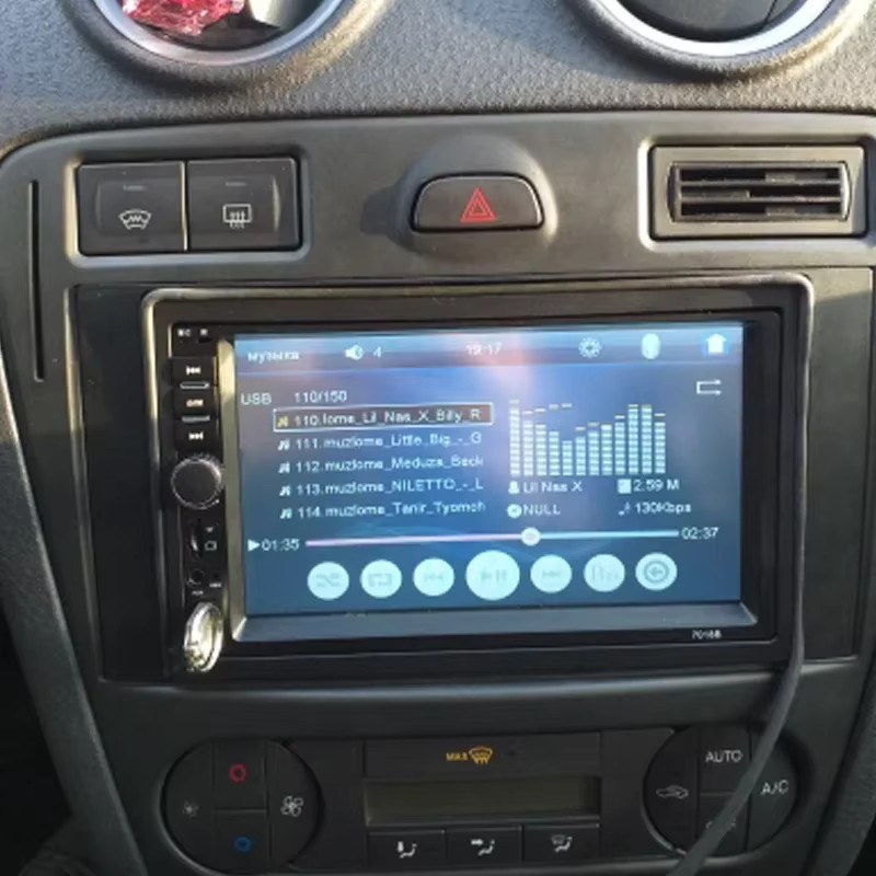 Universal 2 DIN Einbaurahmen für Auto Radio und MP5 Player, Schwarz, Breite: 100 mm - Bild 2