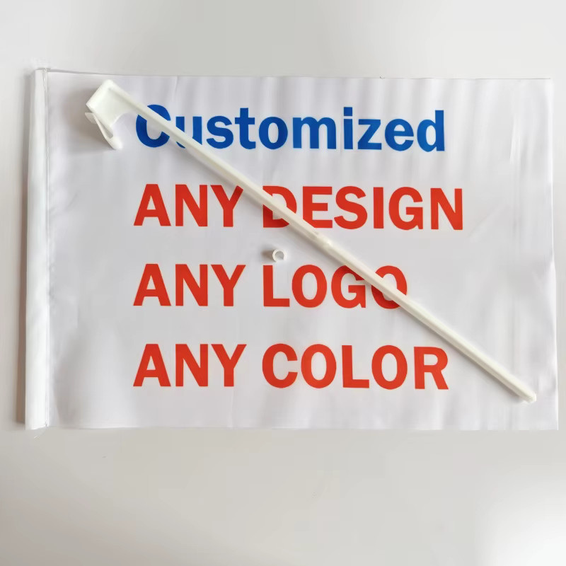 Personalisierbare Autoflagge von TKLK mit eigenem Logo oder Design, rechteckiges Textil-Banner für Sportveranstaltungen und Paraden, Breite: 45,0 cm, Höhe: 30,0 cm - Bild 2