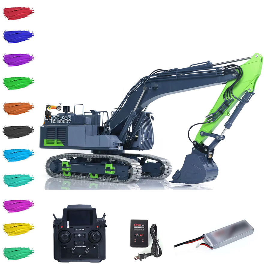 LESU ZX490 RC Hydraulikbagger, Metall, 1:14, mit Sound und Rauchmaschine - Bild 5
