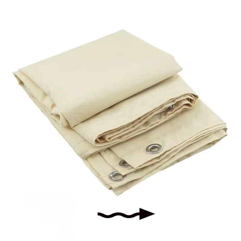 Wasserdichter Balkon Sichtschutz Netz aus Polyester in Beige, B/H: 120 x 120 cm - Bild 3