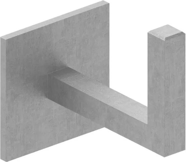 FeNau Handlaufträger aus Stahl mit Rundprofil und M8 Gewinde Bügel, Farbe Grau, Wandabstand: 79 mm, Durchmesser: 12 x 12 mm - Bild 1
