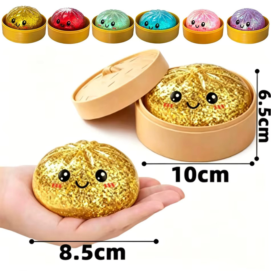 Bandai Mystery Blind Box Glitzer-Dumpling Squishy, Sensorisches Quetschspielzeug, ab 3 Jahren - Bild 3