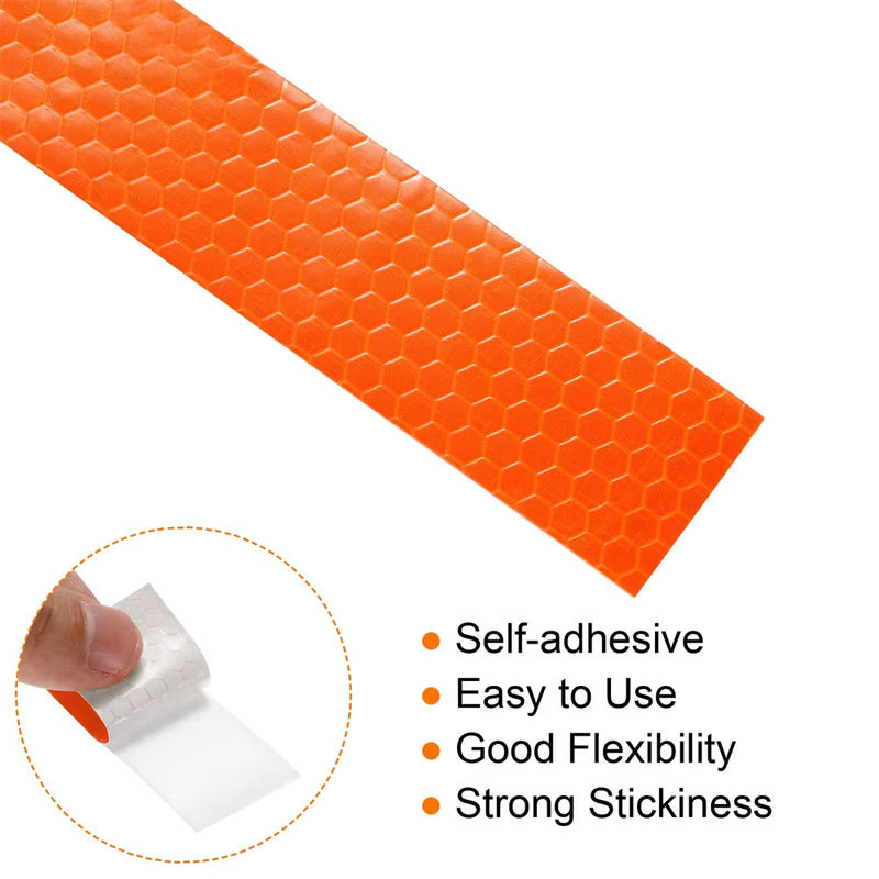 Satop Cinta Reflektierendes Klebeband in Orange, wasserdicht, Breite: 2 cm, Länge: 8 m, zur Markierung für Auto, Fahrrad, Anhänger und Lkw - Bild 4