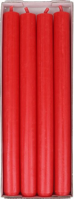 Steinhart Stabkerzen aus Paraffin, 4er-Pack, Rot, Höhe: 25,0 cm, Durchmesser: 2,2 cm - Bild 1