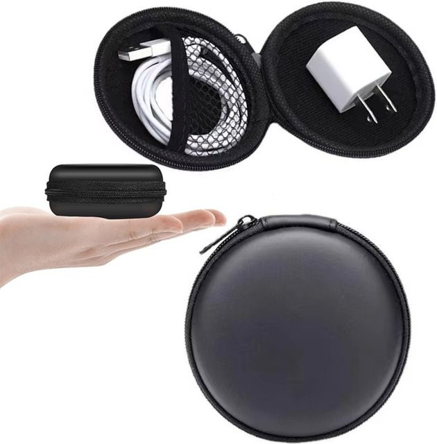 Mrgabwte EVA-Hartschalen-Etui für Bluetooth-Kopfhörer in Schwarz als Reise-Schutzbox für Headsets, USB-Datenkabel und Speicherkarten - Bild 1