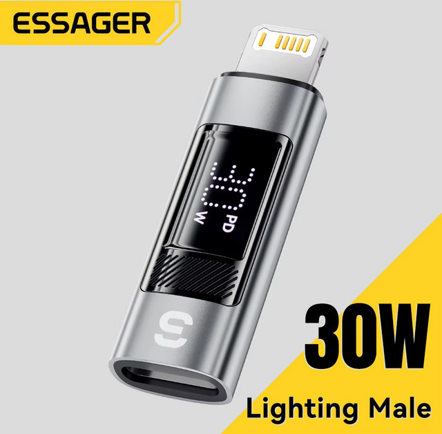 Essager USB C auf Lightning OTG Adapter mit PD 30 W Schnellladung für iPhone 15 14 13 - Bild 1