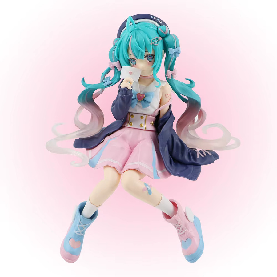 Bandai Hatsune Miku, Actionfigur, Rosa Sakura, Sitzende Pose, Kunststoff - Bild 2