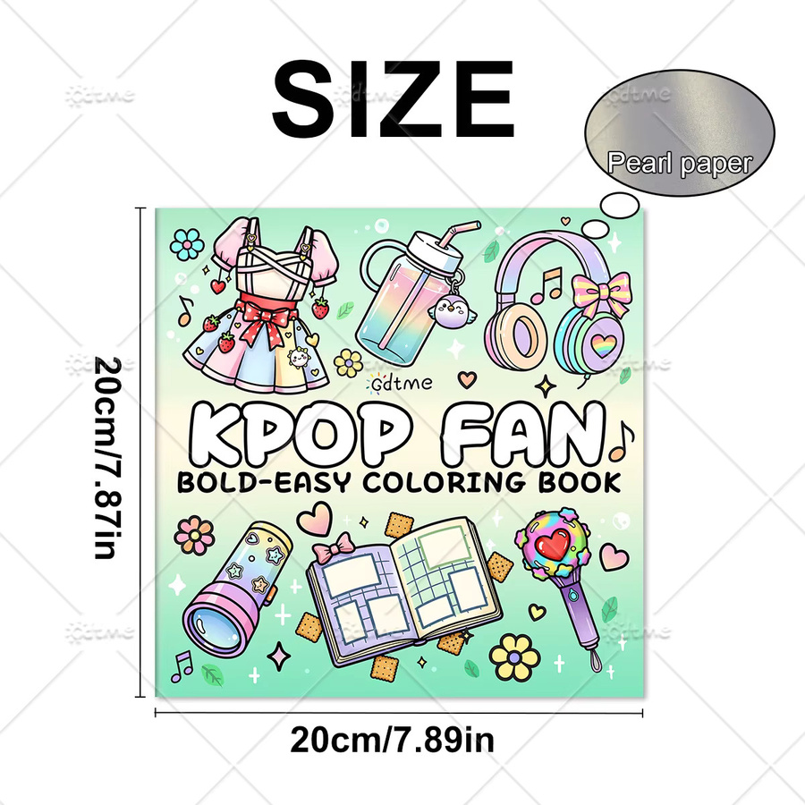 GDTME K-Pop Fan Malbuch für Erwachsene, Bunt, Mehrfarbig - Bild 2