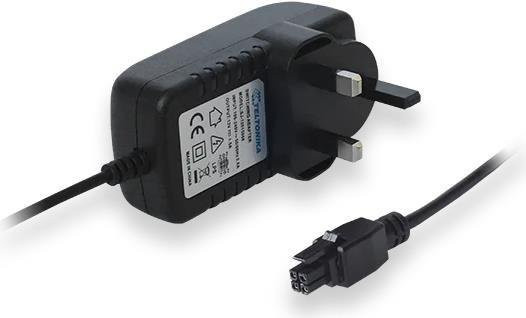Teltonika Netzteil Wechselstrom 18 Watt Schwarz für RUT360 RUTX08 RUTX09 RUTX10 RUTX11 RUTXR1 mit Barrel-Stecker (Großbritannien) - Bild 1