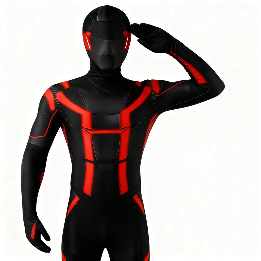 Novedan Tron Ares Cosplay Superhelden-Kostüm, Jumpsuit Bodysuit, Set - Bild 3