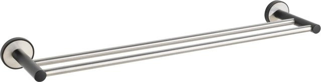 Wenko Badetuchstange Duo Udine UV-Loc in Silber Matt, Breite: 60 cm - Bild 1