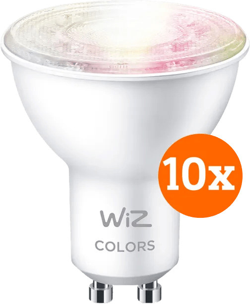 WiZ Spot Zehnerpack Smarte LED-Beleuchtung GU10 RGBW in Farbig und Weiß mit WiFi und Bluetooth - Bild 1