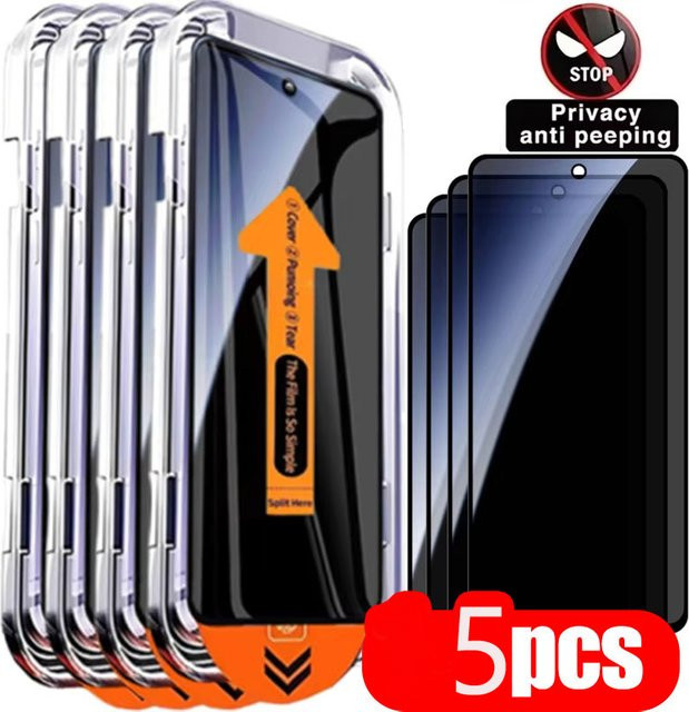 5 Stück Anti-Spionage Sichtschutzfolie aus gehärtetem Glas für Nothing Phone 2a Plus 4a Pro 3a Lite CMF Phone 1 2 Pro, transparent - Bild 1