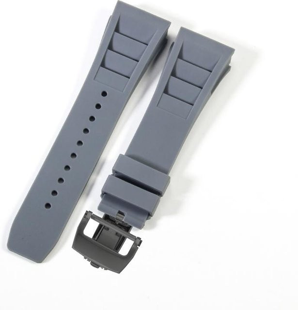 Lanspo Uhrenarmband Silikon, 25 mm, Herren, Schwarz - Bild 1
