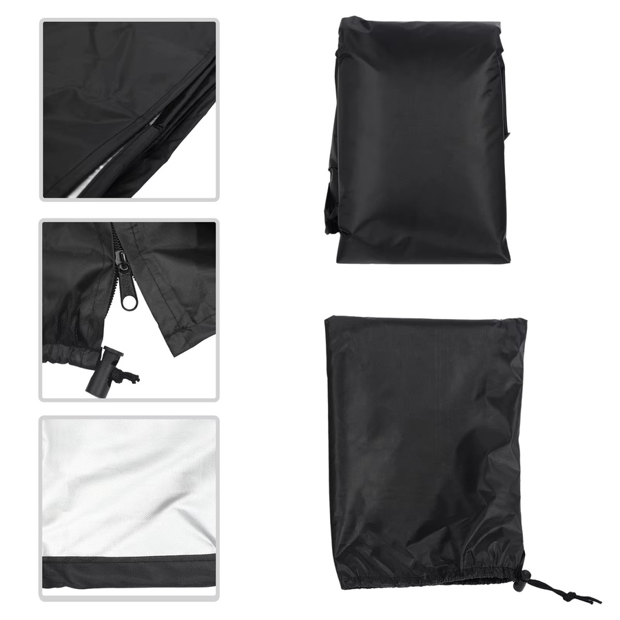 Bymaocar Schaukelabdeckung aus wasserabweisendem Polyester in Schwarz - Bild 4