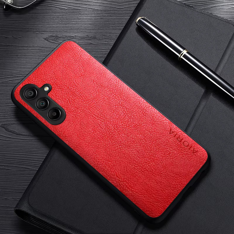 Luxus Leder Business Schutzhülle für Samsung Galaxy A56 A36 A26 A16 A06 in Braun - Bild 2